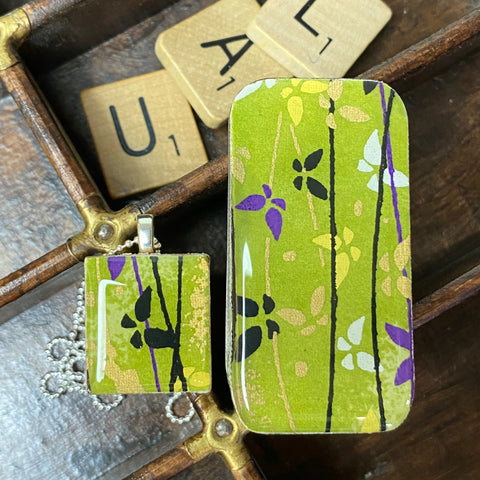 A Scrabble Tile Pendant and Teeny Tiny Tin Flutterby