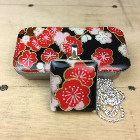 A Scrabble Tile Pendant and Teeny Tiny Tin Sakura Cherry