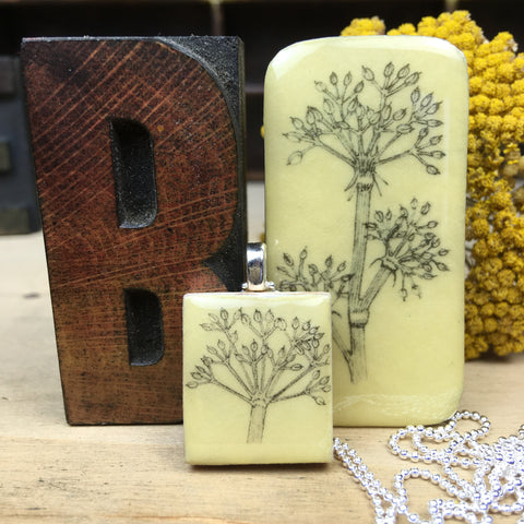 Cottage Garden Scrabble Tile Pendant and Teeny Tiny Tin - Parsley