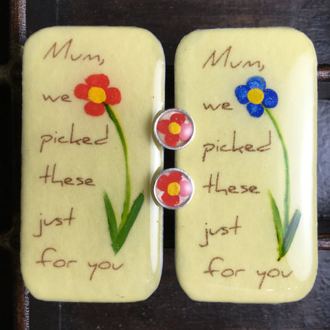 "Mum, We Picked These Just For You..." Flower Studs & Teeny Tiny Tin