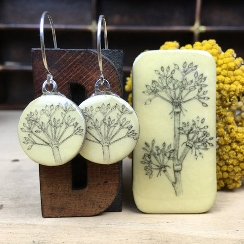 Cottage Garden Sixpence Earrings and Teeny Tiny Tin - Parsley