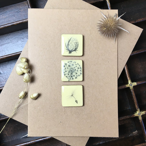 Art Card - Three Tiles, Teasel
