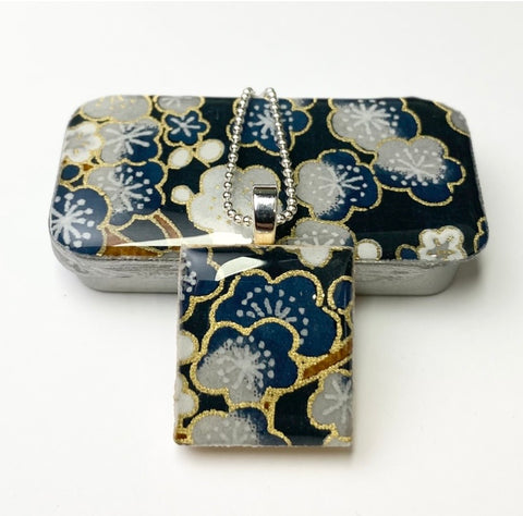 A Scrabble Tile Pendant and Teeny Tiny Tin Sakura Slate