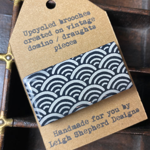 Domino Brooch - Ocean White