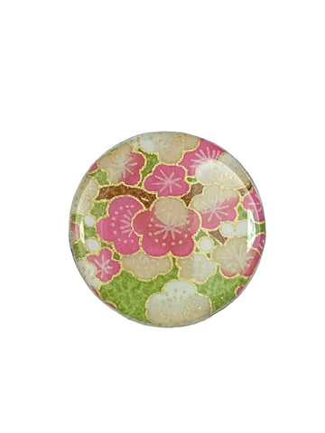 Draughts Piece Brooch - Sakura Spring