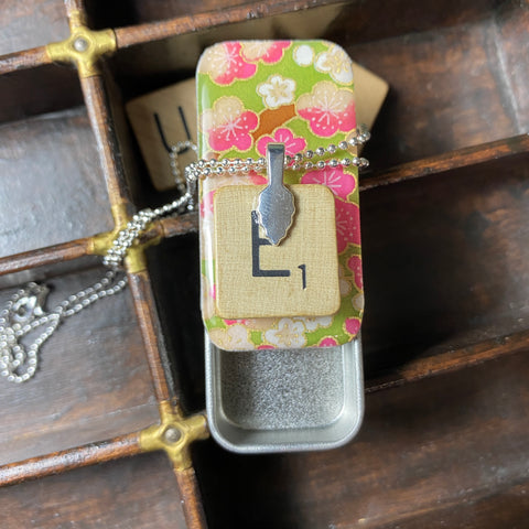 A Scrabble Tile Pendant and Teeny Tiny Tin Sakura Spring