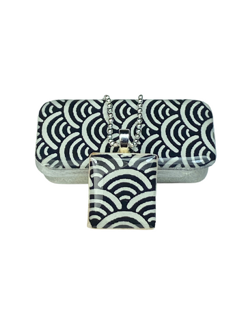 A Scrabble Tile Pendant and Teeny Tiny Tin Ocean White