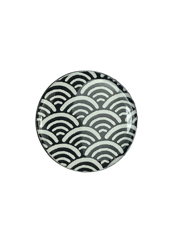 Draughts Piece Brooch - Ocean White