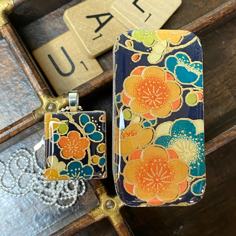 A Scrabble Tile Pendant and Teeny Tiny Tin Winter Posy
