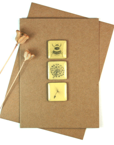 Art Card - Three Tiles, Bee