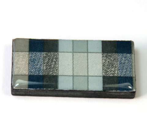 Domino Brooch - Geo Slate