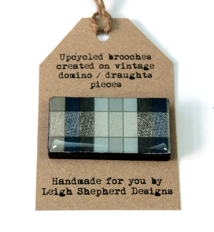 Domino Brooch - Geo Slate