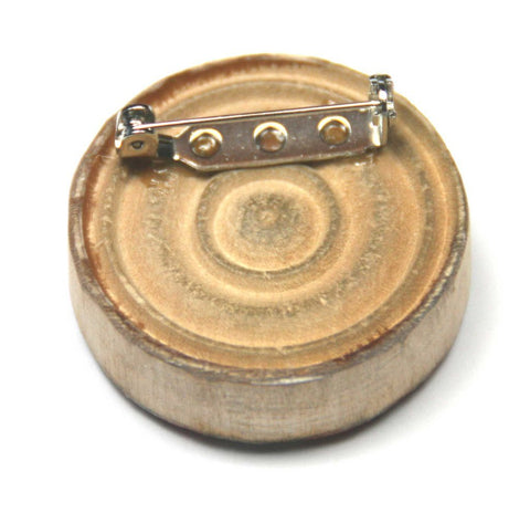 Cottage Garden Draughts Piece Brooch -  Allium