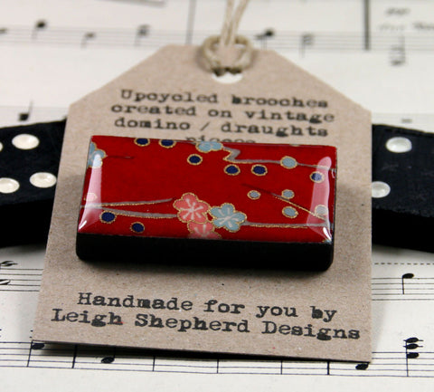 Domino Brooch - Plum