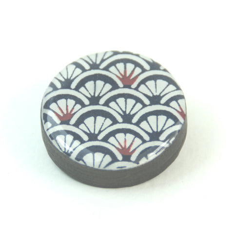 Draughts Piece Brooch - Arches
