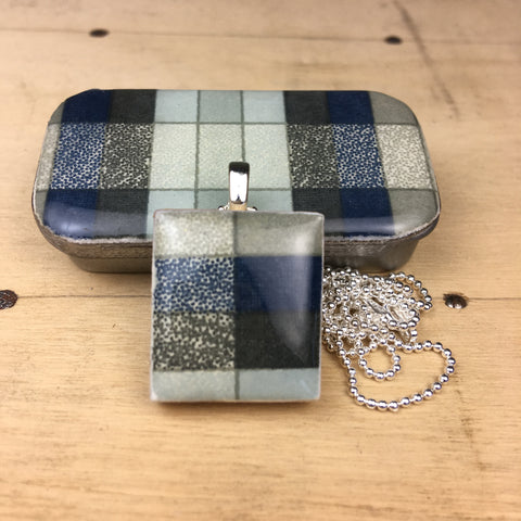 A Scrabble Tile Pendant and Teeny Tiny Tin Geo Slate