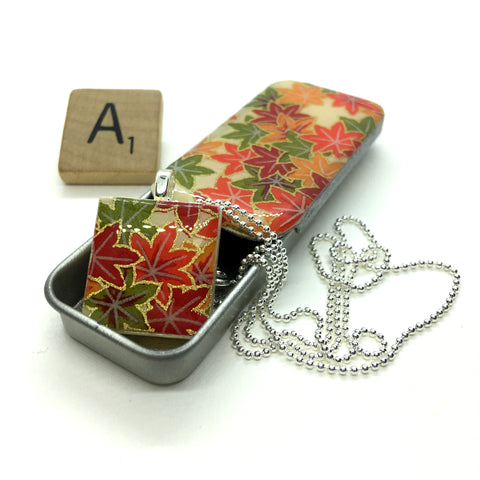 A Scrabble Tile Pendant and Teeny Tiny Tin Maple