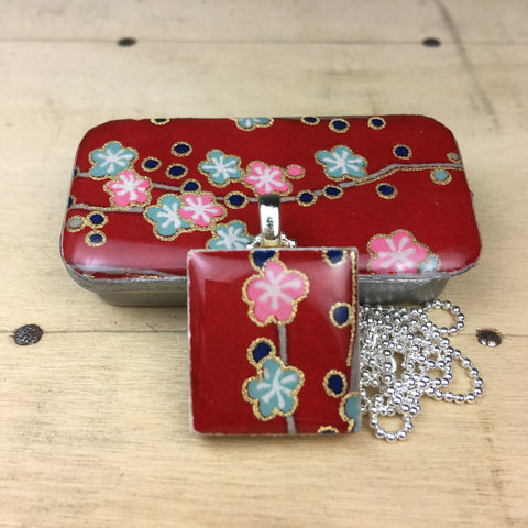 A Scrabble Tile Pendant and Teeny Tiny Tin Plum