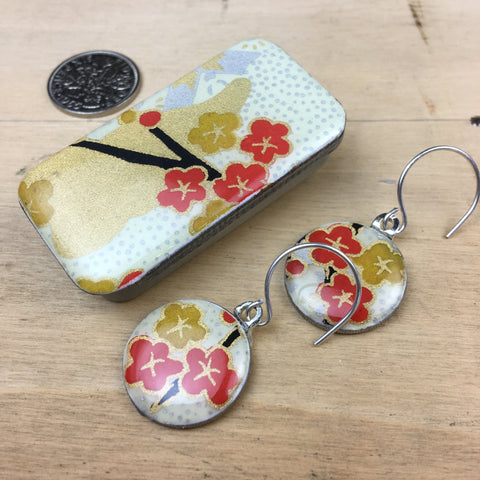Sixpence Earrings and Teeny Tiny Tin Kim Silk