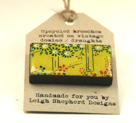 Domino Brooch - Bamboo