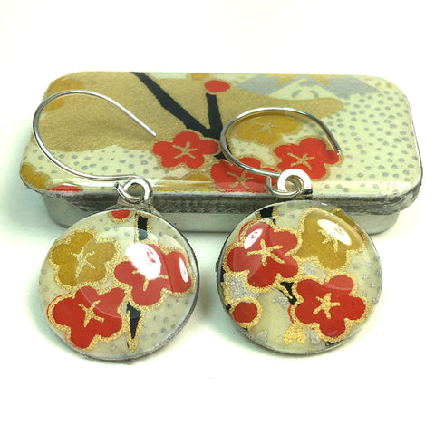 Sixpence Earrings and Teeny Tiny Tin Kim Silk