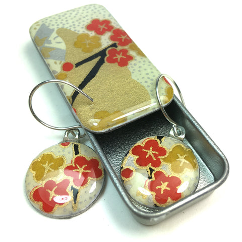 Sixpence Earrings and Teeny Tiny Tin Kim Silk
