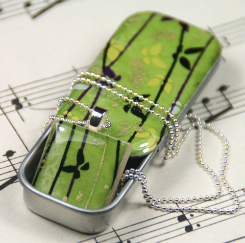 A Scrabble Tile Pendant and Teeny Tiny Tin Flutterby