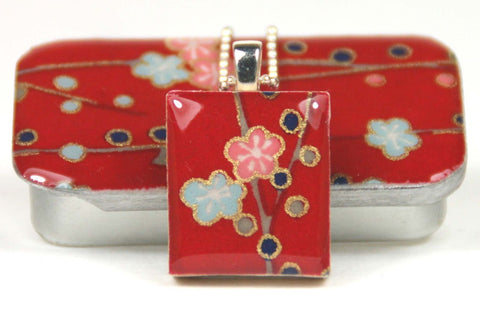 A Scrabble Tile Pendant and Teeny Tiny Tin Plum