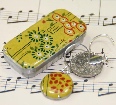 Sixpence Earrings and Teeny Tiny Tin Bamboo