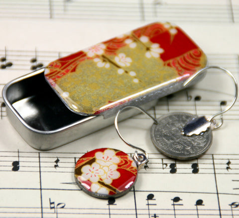 Sixpence Earrings and Teeny Tiny Tin Chiyo Wine