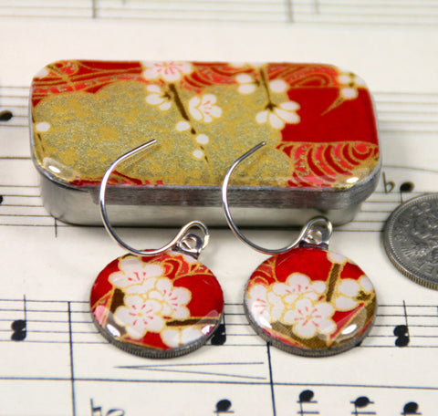 Sixpence Earrings and Teeny Tiny Tin Chiyo Wine