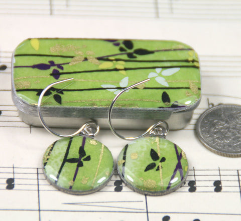 Sixpence Earrings and Teeny Tiny Tin Flutterby