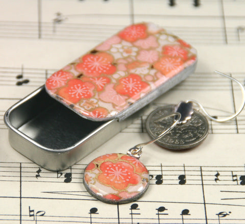 Sixpence Earrings and Teeny Tiny Tin Sakura Pink