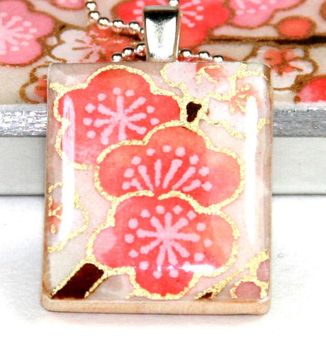 A Scrabble Tile Pendant and Teeny Tiny Tin Sakura Pink