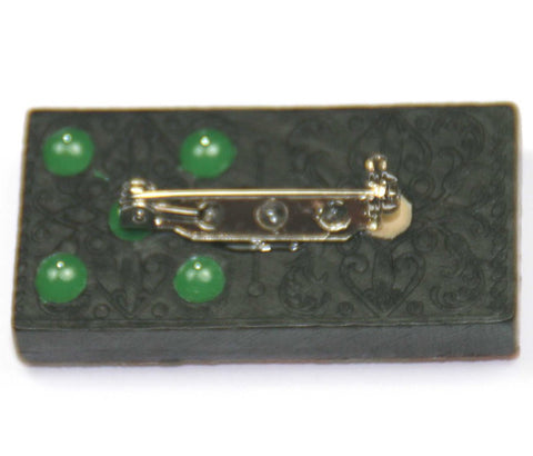 Domino Brooch - Plum